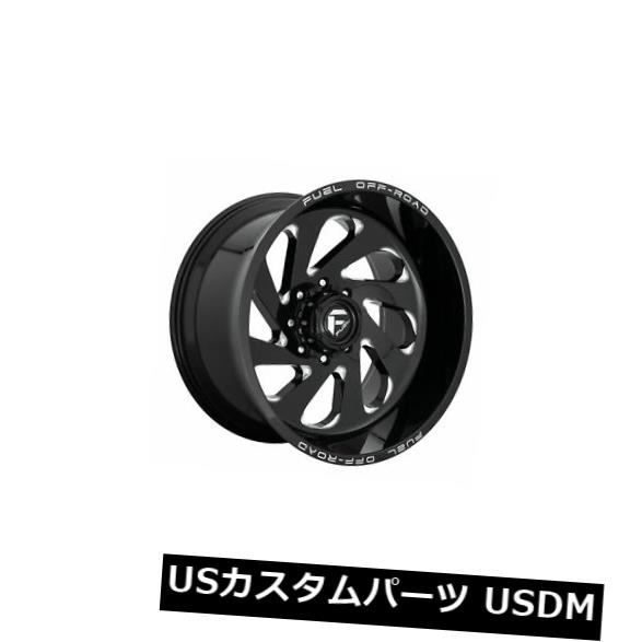 海外輸入ホイール 4個の20x12燃料D637 Vortex ET -44ブラックミルド6x139.7ホイールリムのセット Set of 4 20x12 Fuel D637 Vortex ET -44 Black Milled 6x139.7 Wheels Rims 【並行輸入品】