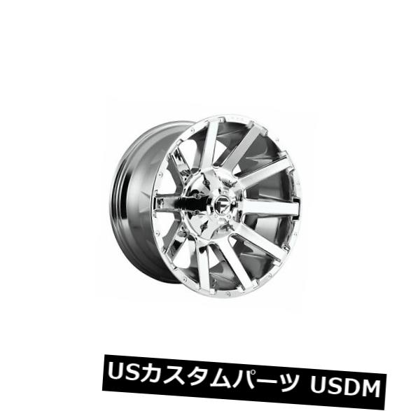 海外輸入ホイール 4個の20x10燃料D614 Contra ET -18クローム8x180ホイールリムのセット Set of 4 20x10 Fuel D614 Contra ET -18 Chrome 8x180 Wheels Rims 【並行輸入品】