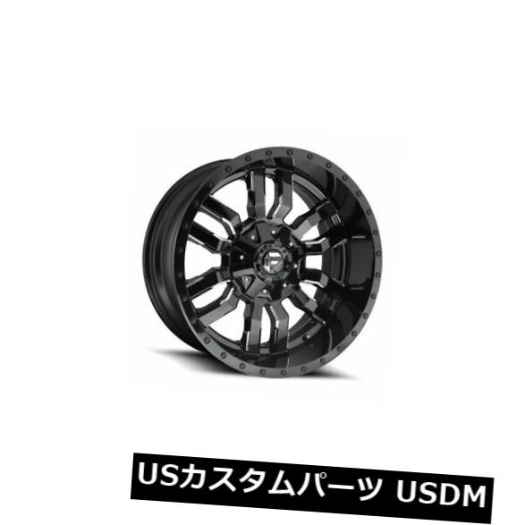 海外輸入ホイール 4個の20x9燃料D595スレッジET 19ブラックミルド6x135ホイールリムのセット Set of 4 20x9 Fuel D595 Sledge ET 19 Black Milled 6x135 Wheels Rims 【並行輸入品】