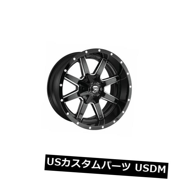 海外輸入ホイール 4つの18x9燃料D610 Maverick ET -12のセットブラックミルド6x135ホイールリム Set of 4 18x9 Fuel D610 Maverick ET -12 Black Milled 6x135 Wheels Rims 【並行輸入品】