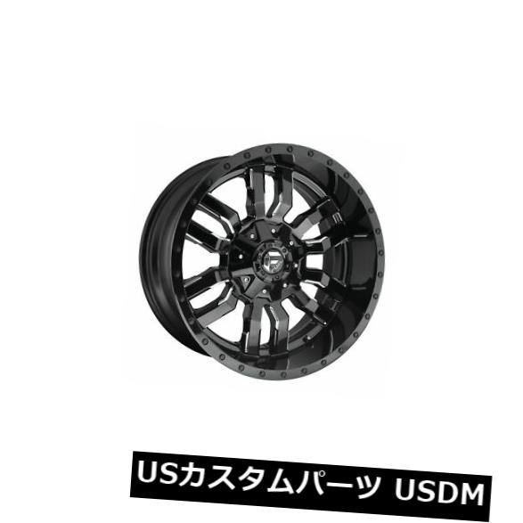 海外輸入ホイール 4個の20x9燃料D595スレッジET 01ブラックミルド5x139.7ホイールリムのセット Set of 4 20x9 Fuel D595 Sledge ET 01 Black Milled 5x139.7 Wheels Rims 【並行輸入品】
