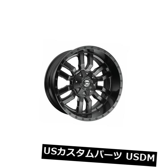 海外輸入ホイール 4個の20x12燃料D596スレッジETのセット-44黒5x139.7ホイールリム Set of 4 20x12 Fuel D596 Sledge ET -44 Black 5x139.7 Wheels Rims 【並行輸入品】