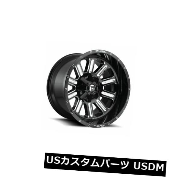 海外輸入ホイール 4個の22x10燃料D621ハードラインET -18ブラックレッド8x170ホイールリムのセット Set of 4 22x10 Fuel D621 Hardline ET -18 Black Red 8x170 Wheels Rims 【並行輸入品】