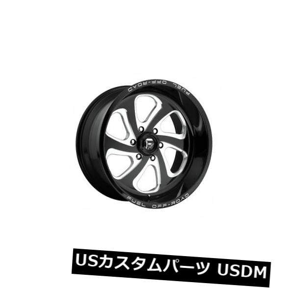 海外輸入ホイール 4個の20x9燃料D587 Flow ET 01ブラックセット6x139.7ホイールリムのセット Set of 4 20x9 Fuel D587 Flow ET 01 Black Milled 6x139.7 Wheels Rims 【並行輸入品】