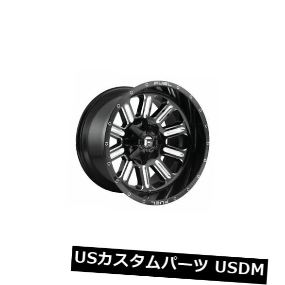 海外輸入ホイール 4本の20x9燃料D620ハードラインET 20ブラックミルド6x135ホイールリムのセット Set of 4 20x9 Fuel D620 Hardline ET 20 Black Milled 6x135 Wheels Rims 【並行輸入品】