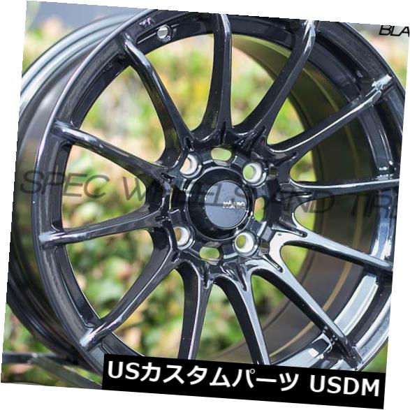 海外輸入ホイール 15x8 KONIG DIAL IN 4x100 +25グロスブラックホイール（4個セット） 15x8 KONIG DIAL IN 4x100 +25 Gloss Black Wheels (Set of 4) 【並行輸入品】