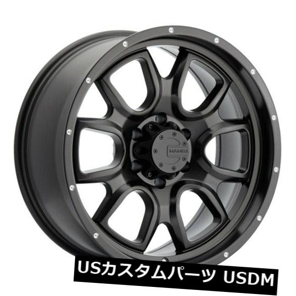 海外輸入ホイール 15x8 Mamba M19 5x114.3 ET-25マットブラックドリル穴ホイール付き（4個セット） 15x8 Mamba M19 5x114.3 ET-25 Matte Black W/ Drill Holes Wheels (Set of 4) 【並行輸入品】