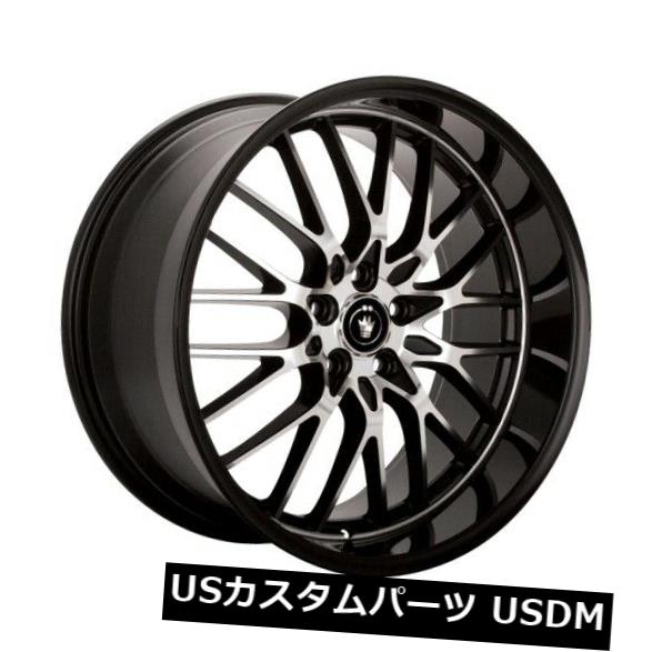 海外輸入ホイール 17X8 KONIG LACE 5X114.3 +35ブラック/マシンスポークホイール（4個セット） 17X8 KONIG LACE 5X114.3 +35 Black/Machine Spoke Wheels (Set of 4) 【並行輸入品】