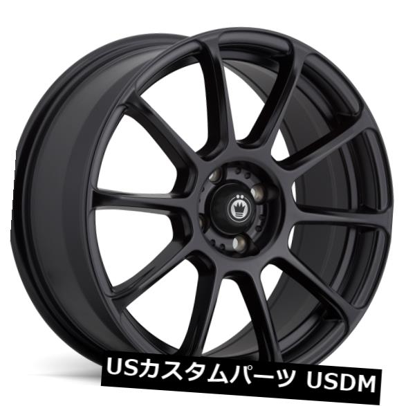 海外輸入ホイール 17x7.5 KONIG RUNLITE 5x114.3 +45マットブラックホイール（4個セット） 17x7.5 KONIG RUNLITE 5x114.3 +45 Matte Black Wheels (Set of 4) 【並行輸入品】