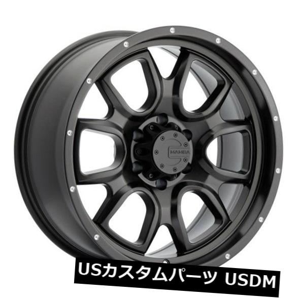 海外輸入ホイール 15x8マンバM19 5x114.3 ET13マットブラックドリル穴ホイール付き（4個セット） 15x8 Mamba M19 5x114.3 ET13 Matte Black W/ Drill Holes Wheels (Set of 4) 【並行輸入品】
