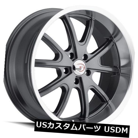 海外輸入ホイール 18X9.5 Vision 143 TORQUE 5x127 ET12 Gunmetal Machined Lip Wheels（4個セット） 18X9.5 Vision 143 TORQUE 5x127 ET12 Gunmetal Machined Lip Wheels (Set of 4) 【並行輸入品】