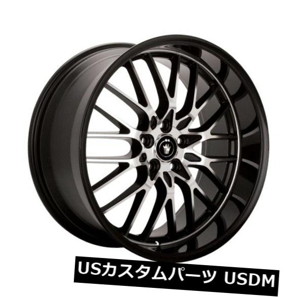 海外輸入ホイール 16X7 KONIG LACE 8X100 / 108 +40ブラック/マシンスポークホイール（4個セット） 16X7 KONIG LACE 8X100/108 +40 Black/Machine Spoke Wheels (Set of 4) 【並行輸入品】｜カスタムパーツ WORLD倉庫
