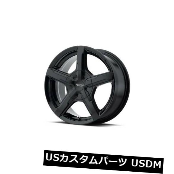 海外輸入ホイール 16x7 AMERICAN RACING TRIGGER 5x108 / 5x114.3 ET40ブラックホイール（4個セット） 16x7 AMERICAN RACING TRIGGER 5x108/5x114.3 ET40 Black Wheels (Set of 4) 【並行輸入品】