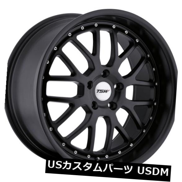 海外輸入ホイール 17x8 TSWバレンシア5x114.3リム+40マットブラックホイール（4個セット） 17x8 TSW Valencia 5x114.3 Rims +40 Matte Black Wheels (Set of 4) 【並行輸入品】