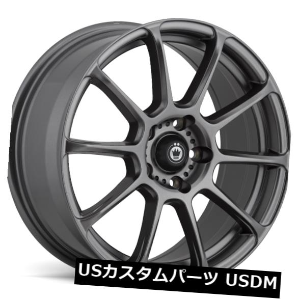 海外輸入ホイール 17x7.5 KONIG RUNLITE 5x100 +45マットグレーホイール(4個セット) 17x7.5 KONIG RUNLITE 5x100 +45 Matte Grey Wheels (Set of 4) 【並行輸入品】