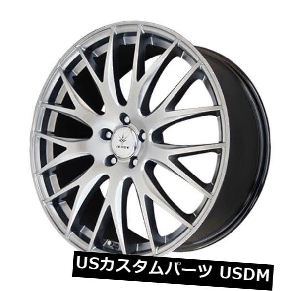 海外輸入ホイール 18x8 Verde Saga 5x115 +38ハイパーシルバーダークホイール（4個セット） 18x8 Verde Saga 5x115 +38 Hyper Silver Dark Wheels (Set of 4) 【並行輸入品】｜カスタムパーツ WORLD倉庫