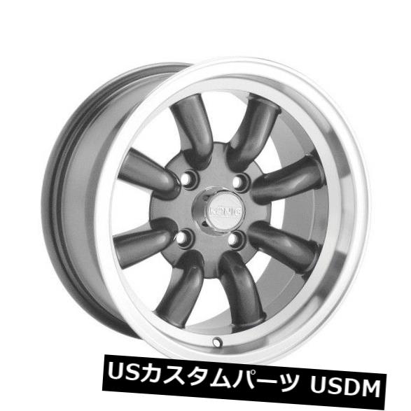 海外輸入ホイール 15X7 KONIG REWIND 4X100 +20グラファイトホイール(4個セット) 15X7 KONIG REWIND 4X100 +20 GRAPHITE Wheels (Set of 4) 【並行輸入品】|カスタムパーツ WORLD倉庫