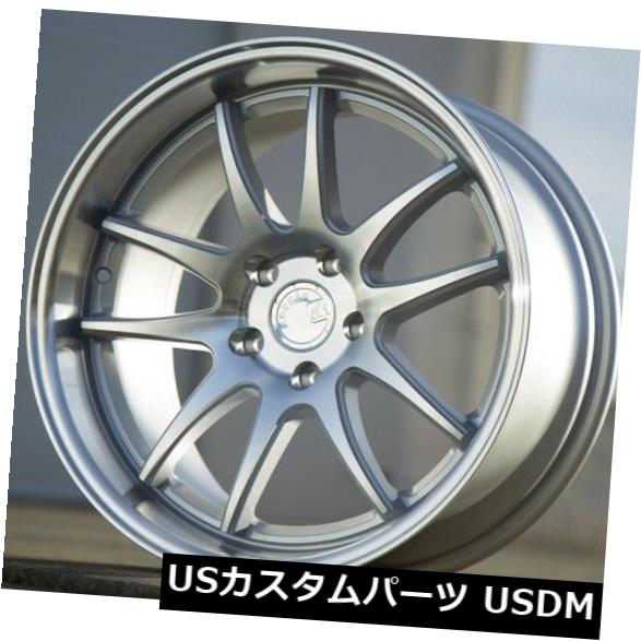 海外輸入ホイール 18x9.5 AodHan DS02 5x114.3 +30シルバー、機械加工フェイスホイール付き(4個セット) 18x9.5 AodHan DS02 5x114.3 +30 Silver w/Machined Face Wheels (Set of 4) 【並行輸入品】|カスタムパーツ WORLD倉庫