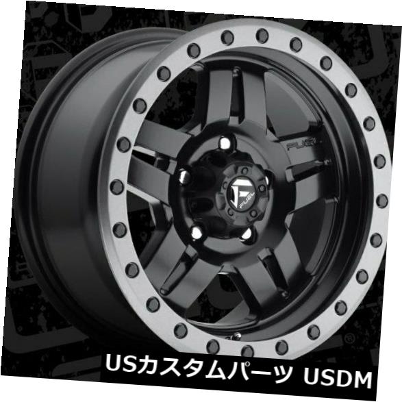 海外輸入ホイール 燃料Anza D557 16x8 6x5.5 ET1マットブラックリム（4個セット） Fuel Anza D557 16x8 6x5.5 ET1 Matte Black Rims (Set of 4) 【並行輸入品】｜カスタムパーツ WORLD倉庫