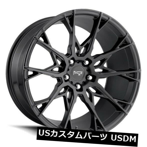 海外輸入ホイール 18x8.5 NICHE STACCATO M183 5x120 +35マットブラックホイール（4個セット） 18x8.5 NICHE STACCATO M183 5x120 +35 Matte Black Wheels (Set of 4) 【並行輸入品】