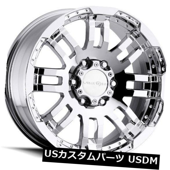 海外輸入ホイール 16X8 Vision 375 Warrior 8x165.1 ET-6 Chromeホイール（4個セット） 16X8 Vision 375 Warrior 8x165.1 ET-6 Chrome Wheels (Set of 4) 【並行輸入品】｜カスタムパーツ WORLD倉庫