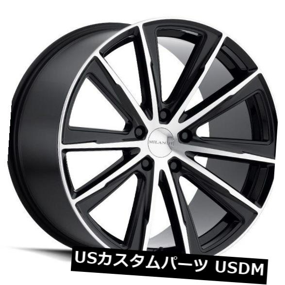 海外輸入ホイール 18X8.5 Vision 471 Splinter 5x114.3 ET12ブラックマシニングフェイスホイール（4個セット） 18X8.5 Vision 471 Splinter 5x114.3 ET12 Black Machined Face Wheels (Set of 4) 【並行輸入品】