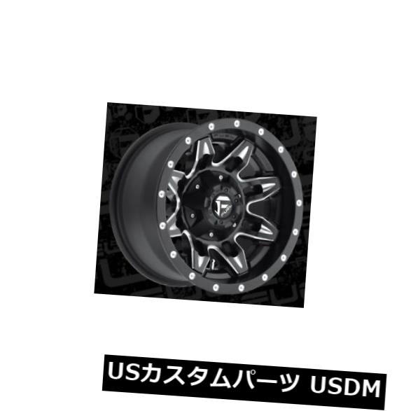 海外輸入ホイール フューエルリーサルD567 15x8 5x5.5 ET-18ブラックホイールリム（4個セット） Fuel Lethal D567 15x8 5x5.5 ET-18 Black Wheels Rims (Set of 4) 【並行輸入品】