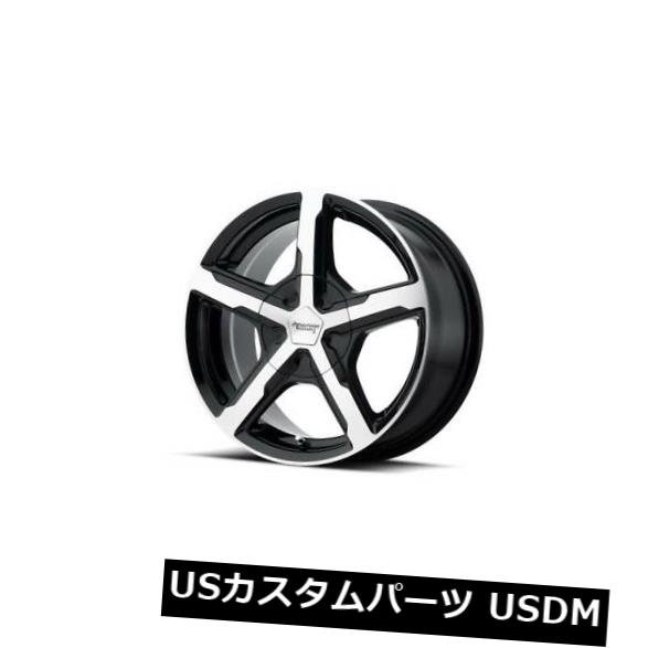 海外輸入ホイール 16x7 AMERICAN RACING TRIGGER 5x108 / 5x114.3 ET40ブラックマシニングリム(4個セット) 16x7 AMERICAN RACING TRIGGER 5x108/5x114.3 ET40 Black Machined Rims (Set of 4) 【並行輸入品】