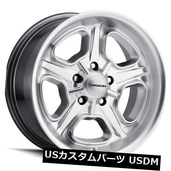 海外輸入ホイール 15X8 Vision 147 Daytona 5x127 ET0 Hyper Silver Wheels（4個セット） 15X8 Vision 147 Daytona 5x127 ET0 Hyper Silver Wheels (Set of 4) 【並行輸入品】