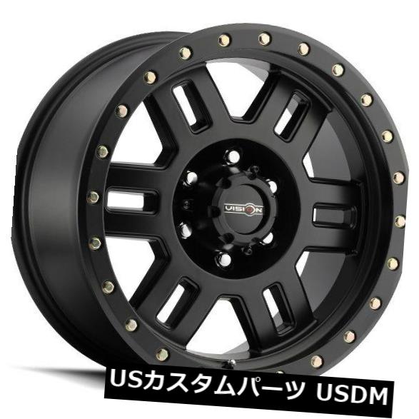 海外輸入ホイール 18X9 Vision 398 Manx 6x139.7 ET0マットブラックホイール（4個セット） 18X9 Vision 398 Manx 6x139.7 ET0 Matte Black Wheels (Set of 4) 【並行輸入品】｜カスタムパーツ WORLD倉庫