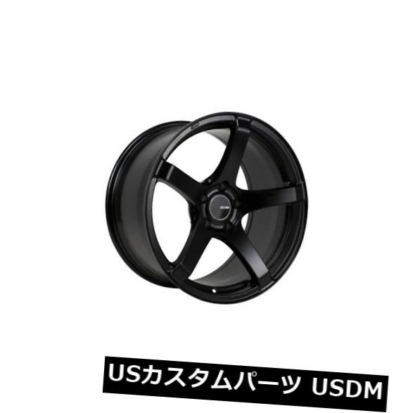 海外輸入ホイール 18x8 Enkei KOJIN 5x114.3 +40ブラックホイール(4個セット) 18x8 Enkei KOJIN 5x114.3 +40 Black Wheels (Set of 4) 【並行輸入品】