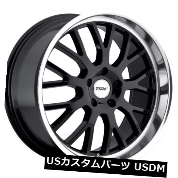 海外輸入ホイール 18x9.5 TSW Tremblant 5x120リム+45ブラックホイール(4個セット) 18x9.5 TSW Tremblant 5x120 Rims +45 Black Wheels (Set of 4) 【並行輸入品】