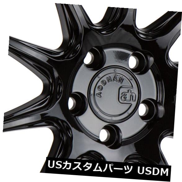 海外輸入ホイール 18x8.5 AodHan DS07 5x100 +35グロスブラックホイール（4個セット） 18x8.5 AodHan DS07 5x100 +35 Gloss Black Wheels (Set of 4) 【並行輸入品】