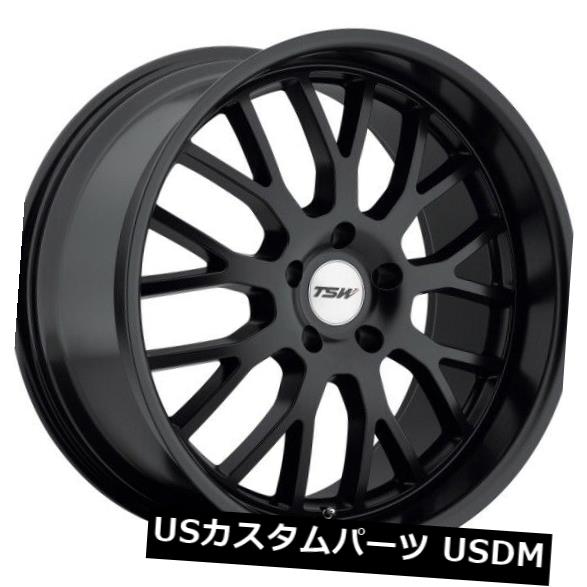 海外輸入ホイール 18x8 TSW Tremblant 5x100リム+35マットブラックホイール（4個セット） 18x8 TSW Tremblant 5x100 Rims +35 Matte Black Wheels (Set of 4) 【並行輸入品】