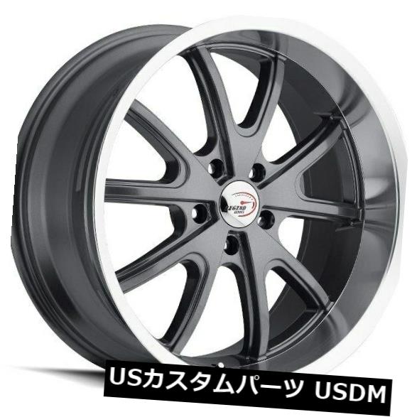 海外輸入ホイール 15X8 Vision 143 TORQUE 5x114.3 ET-19 Gunmetal Machined Lip Wheels（4個セット） 15X8 Vision 143 TORQUE 5x114.3 ET-19 Gunmetal Machined Lip Wheels (Set of 4) 【並行輸入品】｜カスタムパーツ WORLD倉庫
