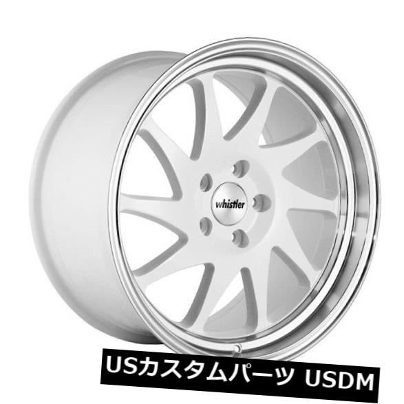 海外輸入ホイール 18x9.5ウィスラーKR7 5x114.3 +22ホワイト/マシニングリップホイール(4個セット) 18x9.5 Whistler KR7 5x114.3 +22 White/Machined Lip Wheels (Set of 4) 【並行輸入品】|カスタムパーツ WORLD倉庫