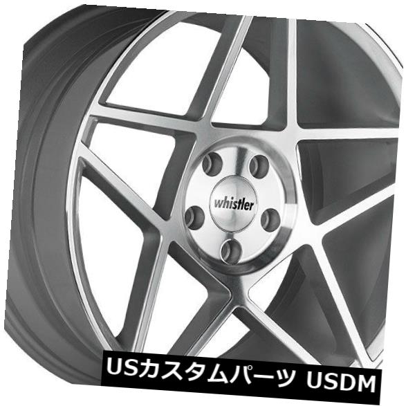 海外輸入ホイール 19x9.5ウィスラーKR5 5x114.3 +30機械加工シルバーホイール（4個セット） 19x9.5 Whistler KR5 5x114.3 +30 Machined Silver Wheels (Set of 4) 【並行輸入品】
