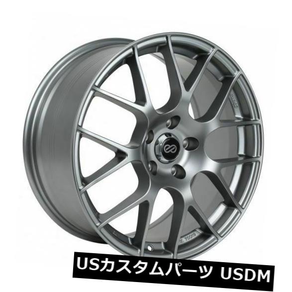 海外輸入ホイール 18x8 Enkei RAIJIN 5x112 +45 Gunmetal Wheels（4個セット） 18x8 Enkei RAIJIN 5x112 +45 Gunmetal Wheels (Set of 4) 【並行輸入品】
