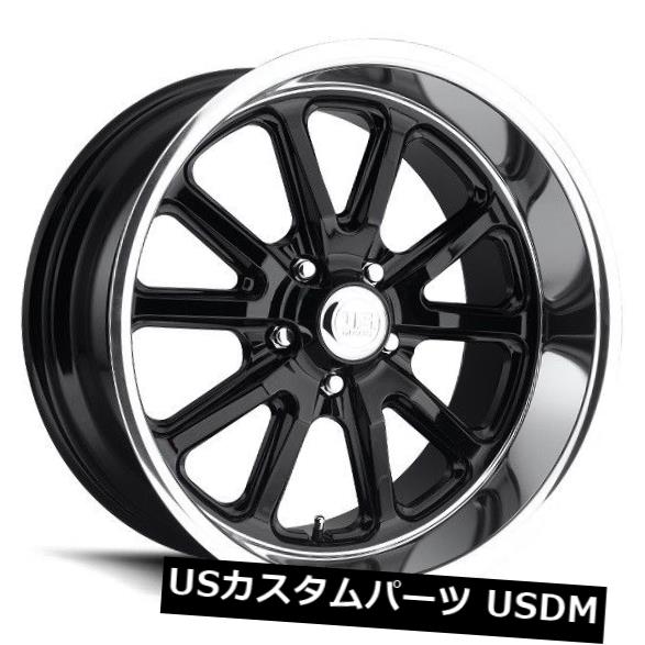 海外輸入ホイール 18x8 Us Mag Rambler U121 5x4.75 ET1グロスブラックホイール（4個セット） 18x8 Us Mag Rambler U121 5x4.75 ET1 Gloss Black Wheels (Set of 4) 【並行輸入品】