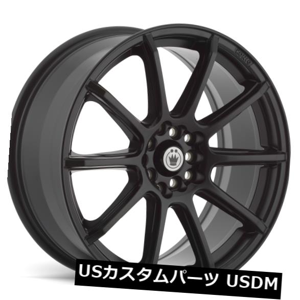 海外輸入ホイール 17x7 KONIG CONTROL 5X108 / 114.3 +40マットブラックホイール（4個セット） 17x7 KONIG CONTROL 5X108/114.3 +40 MATTE BLACK Wheels (Set of 4) 【並行輸入品】 177,870円