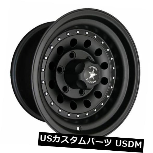 海外輸入ホイール 15x7 Rebel Racing Bandit II 5x139.7 + -6マットブラックホイール（4個セット） 15x7 Rebel Racing Bandit II 5x139.7 +-6 Matte Black Wheels (Set of 4) 【並行輸入品】｜カスタムパーツ WORLD倉庫
