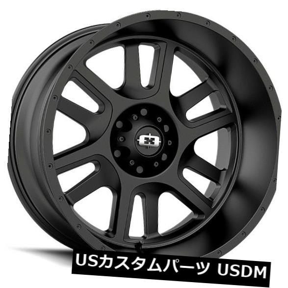 海外輸入ホイール 18X9 Vision 419 Split 6x139.7 ET-12サテンブラックホイール（4個セット） 18X9 Vision 419 Split 6x139.7 ET-12 Satin Black Wheels (Set of 4) 【並行輸入品】