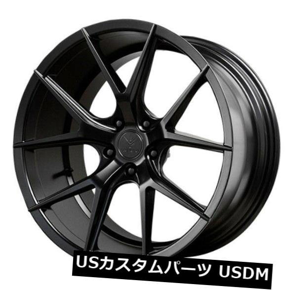 海外輸入ホイール 20x9 Verde Axis 5x108 +38サテンブラックホイール（4個セット） 20x9 Verde Axis 5x108 +38 Satin Black Wheels (Set of 4) 【並行輸入品】