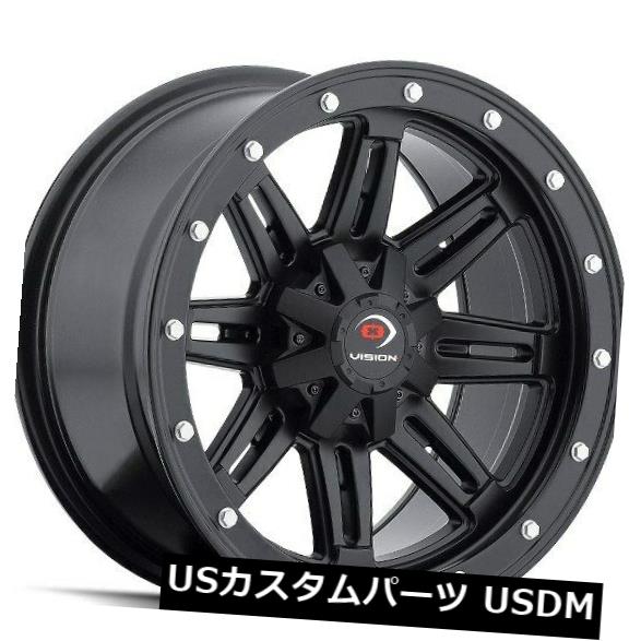 海外輸入ホイール 12X8 Vision 550 Five Fifty 4x156 ET-10.2 Matte Black Wheels（4個セット） 12X8 Vision 550 Five Fifty 4x156 ET-10.2 Matte Black Wheels (Set of 4) 【並行輸入品】｜カスタムパーツ WORLD倉庫