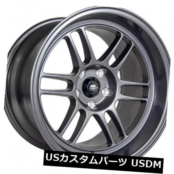 海外輸入ホイール 18x11.0 MST鈴鹿5x114.3 ET10マットガンメタルホイール（4個セット） 18x11.0 MST Suzuka 5x114.3 ET10 Matte Gunmetal wheels (Set of 4) 【並行輸入品】