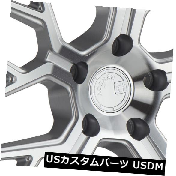 海外輸入ホイール 20x9 Aodhan LS009 5x120 +30シルバー加工フェイスリム（4個セット） 20x9 Aodhan LS009 5x120 +30 Silver Machined Face Rims (Set of 4) 【並行輸入品】