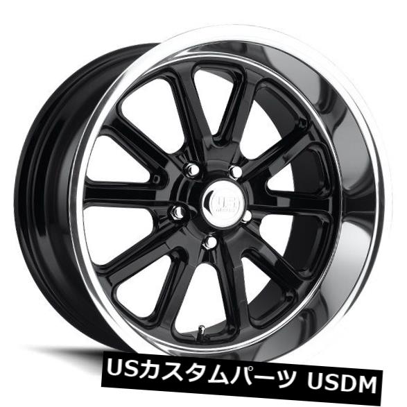 海外輸入ホイール 17x7 Us Mag Rambler U121 5x4.75 ET1グロスブラックホイール(4個セット) 17x7 Us Mag Rambler U121 5x4.75 ET1 Gloss Black Wheels (Set of 4) 【並行輸入品】