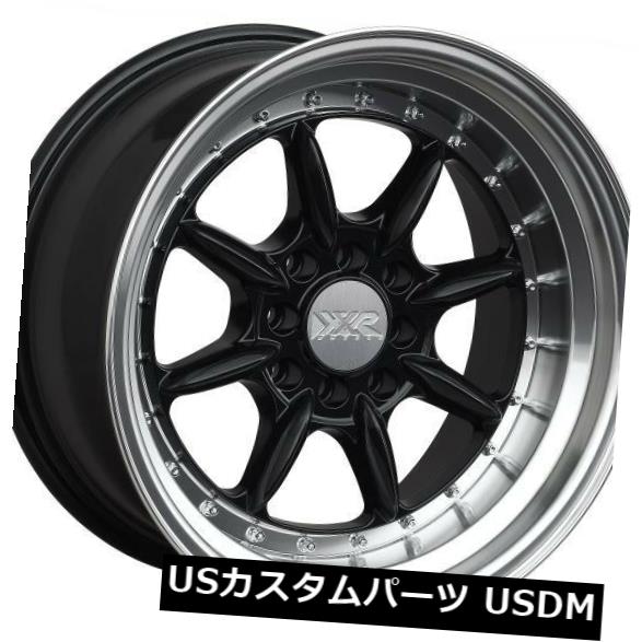 海外輸入ホイール XXR 002.5 15X8ホイール4X100 / 114.3 +0 BLACK / MACHINED LIP RIM（4個セット） XXR 002.5 15X8 WHEELS 4X100/114.3 +0 BLACK/MACHINED LIP RIM (SET OF 4) 【並行輸入品】