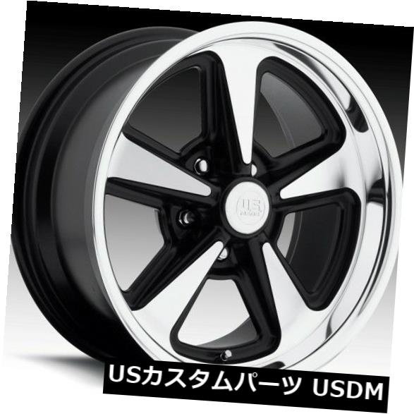 海外輸入ホイール 18x8 Us Mag Bandit U109 5x4.5 et1ブラックマシニングホイール（4個セット） 18x8 Us Mag Bandit U109 5x4.5 et1 Black Machined Wheels (Set of 4) 【並行輸入品】