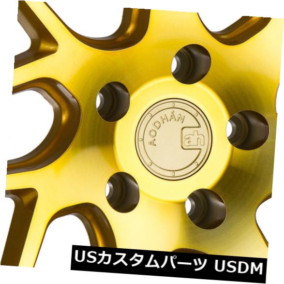 海外輸入ホイール 18x8 AodHan LS008 5x114.3 +35ゴールド加工フェイスホイール（4個セット） 18x8 AodHan LS008 5x114.3 +35 Gold Machined Face Wheels (Set of 4) 【並行輸入品】